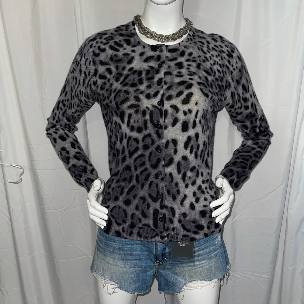 NWT- C by Bloomingdale’s Leopard Print Cardigan